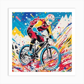 Mountain Biker Art Print