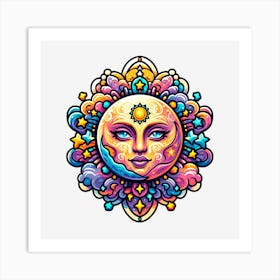 Psychedelic Sun Art Print