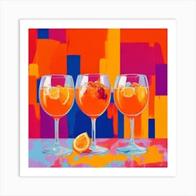 Aperol Spritz Fauvist Painting Art Print 1 Art Print