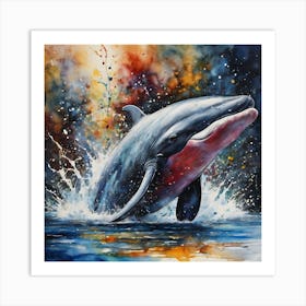 BB Borsa Dolphin Jumping Art Print