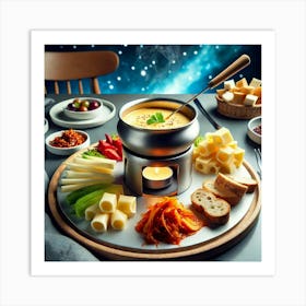 A Beautifully Plated Dish Named Alpine Kimchi Fondue 1024x1024 Art Print