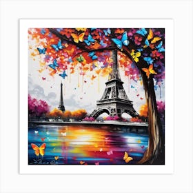 Butterfly Paris 5 Art Print