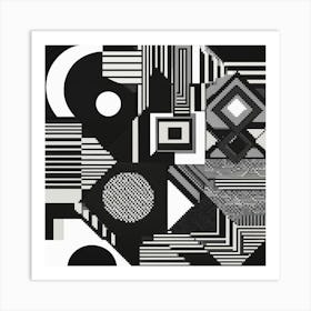 Bold Geometric Shapes art print Art Print