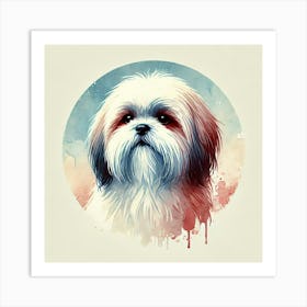 Watercolor Lhasa Apso 1 Art Print