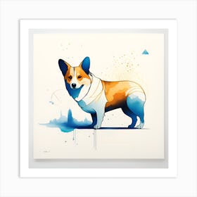 Corgi In The City Art Print