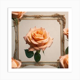 Roses In A Frame 1 Art Print