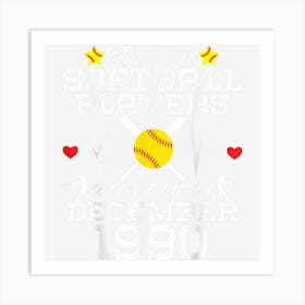 34 Year Old Birthday In December 1990 Best Softball Players Art Print