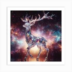 Galaxy Deer Art Print