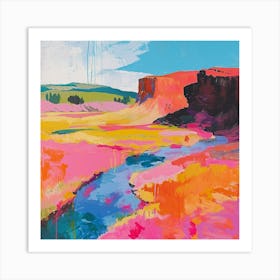 Colourful Abstract Yellowstone National Park 8 Art Print