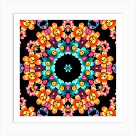 Abstract Floral Pattern 9 Poster