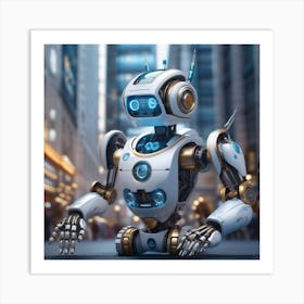 Futuristic Robot 25 Art Print