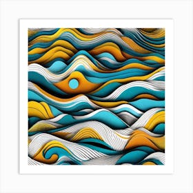 Abstract Wave Art Art Print