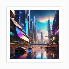 Futuristic City 156 Art Print