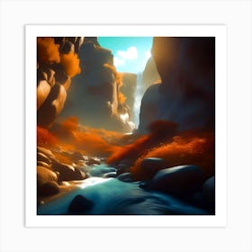 Serene River Art Print