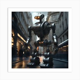 Robot In The City 89 Art Print