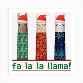 Fa La Llama Art Print