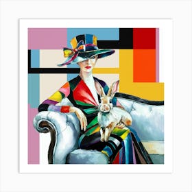 Lady With Bunny Art Print