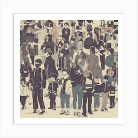 Crowd Of People Art Print