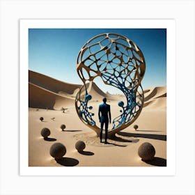 Man In The Desert 215 Art Print