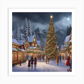 Christmas Village 6 Art Print