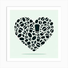 Coffee Heart Art Print