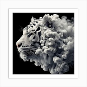 White Tiger Art Print