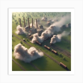 Smoke From A Factory 1 Art Print