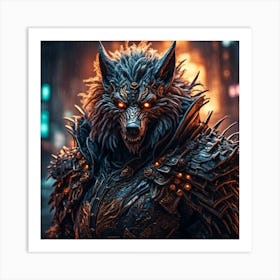 Wolf In Armor Art Print
