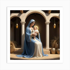 Jesus And Mary 4 Art Print