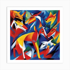 Franz Marc inspired painting 6 Art Print