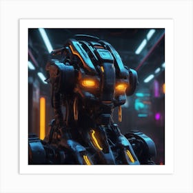 Futuristic Robot 81 Art Print