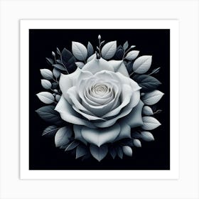 White Rose Art Print