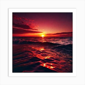 Sunset Over The Ocean 141 Art Print