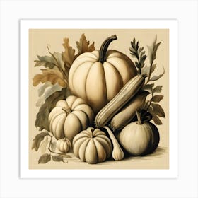 Pumpkins And Squash Art Print