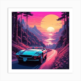 Sunset Road Art Print