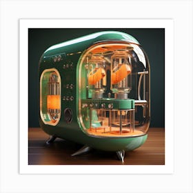 Retro Coffee Machine Art Print