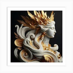 Bust Of A Goddess Art Print