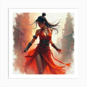 Mortal Kombat Ninja Fighter Concept Art (127) Art Print