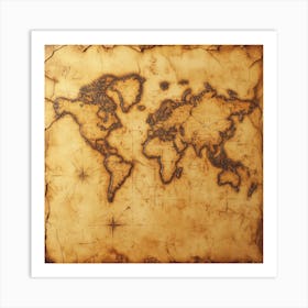 World Map Art 14 Art Print