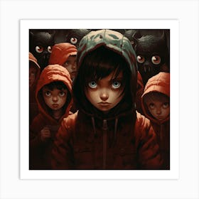 Horror kids Art Print