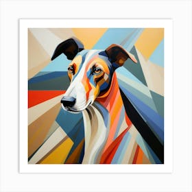 Abstract modernist Greyhound 1 Art Print