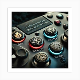 Elemental Symbols Dpad Buttons Controller Season 13 Ignis Luporum Art Print