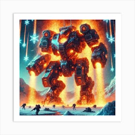 A Futuristic Sci Fi Depiction Of The Infernal Titans Thermal Shielding Art Print