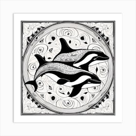 Orca Whales Art Print