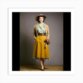 Woman In A Yellow Skirt Art Print