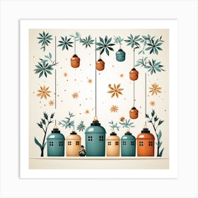 Chinese Lanterns 1 Art Print