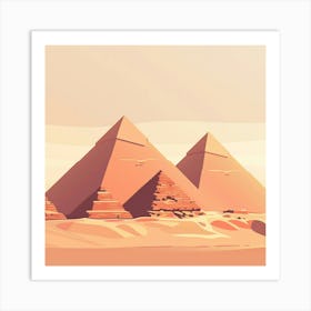 A Pyramids Of Giza Minimal Illustration 1719955350 4 Art Print