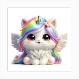 Unicorn Cat, caticorn 11 Art Print