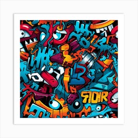 Graffiti Background Art Print