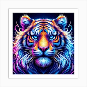 Colorful Tiger Art Print